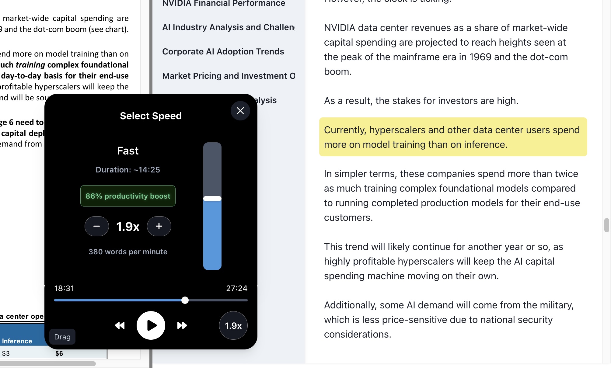 Generate an audiobook from any PDF.